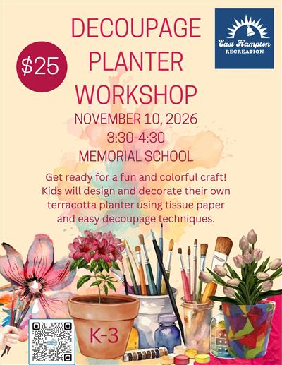 Decoupage Planter Workshop